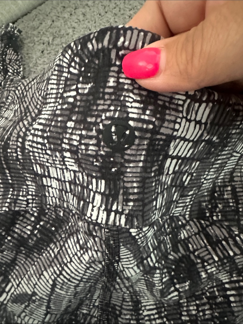 lululemon athletica Black & White Grid-Abstract Leggings